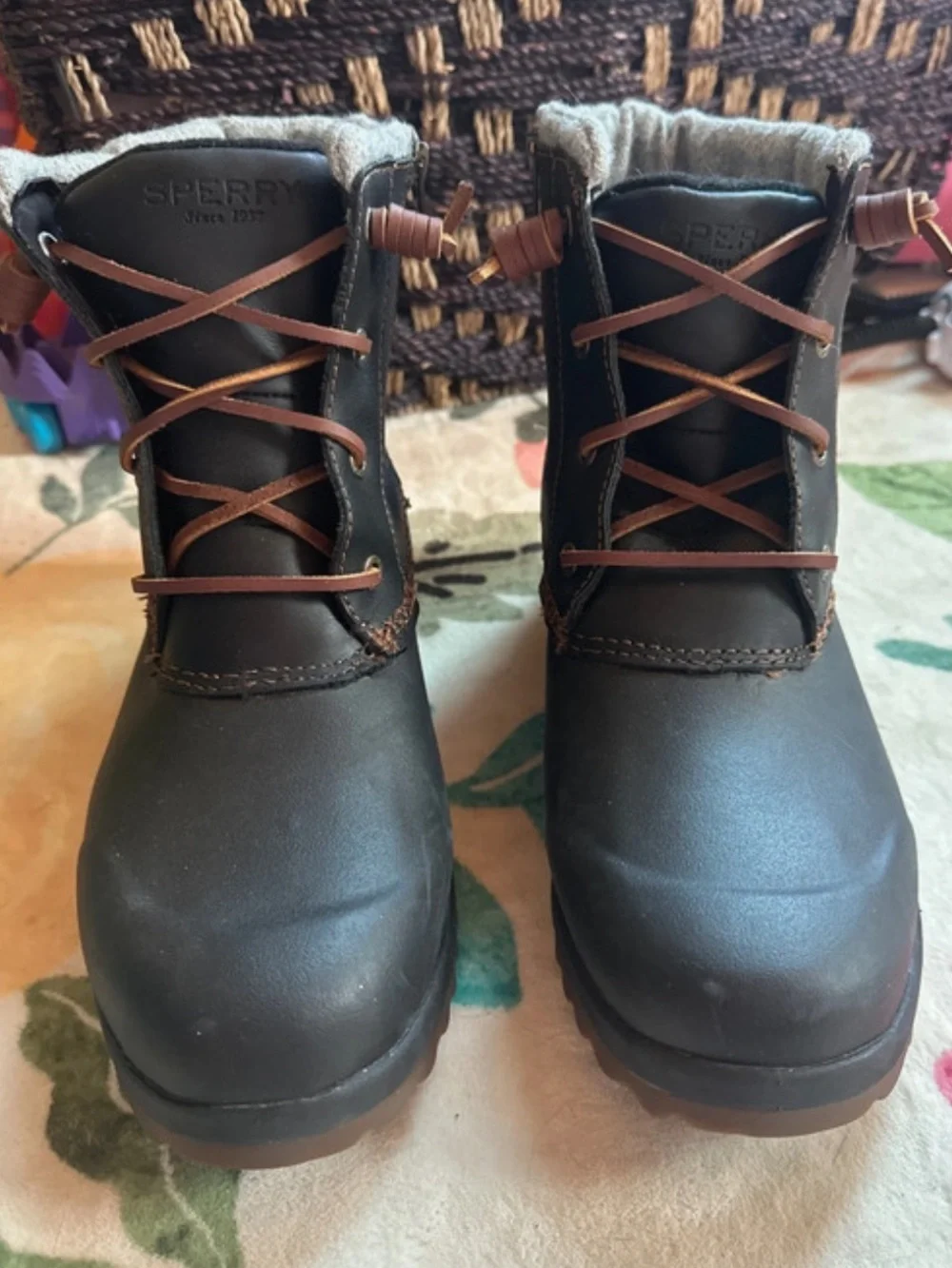 Sperry maritime repel waterproof black leather